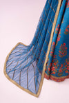 3 Piece Embroidered Raw Silk Suit