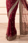 Embroidered Net Saree