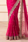 Embroidered Chiffon Saree