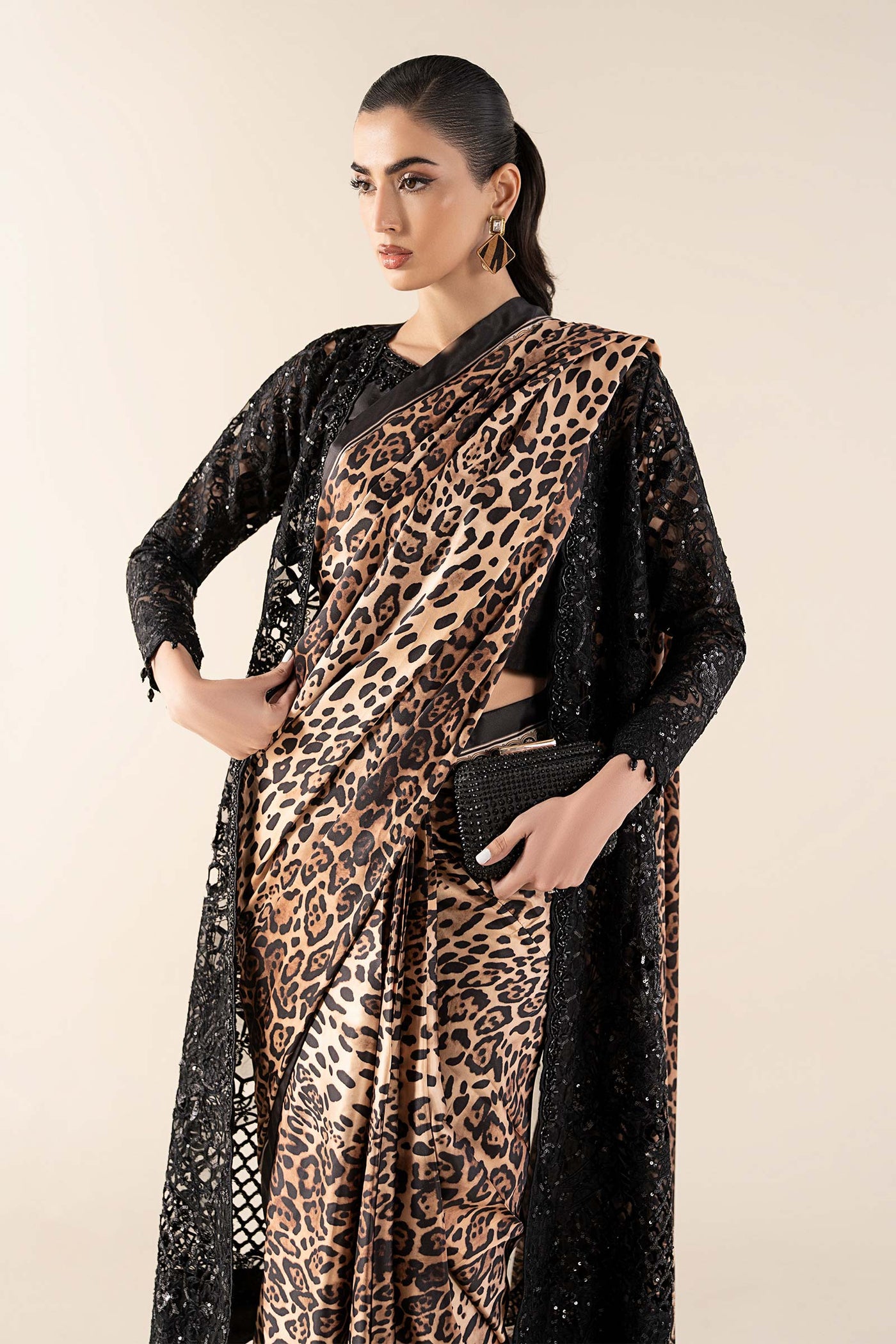 Embroidered Satin Silk Saree