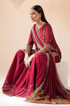 3 Piece Embroidered Raw Silk Suit