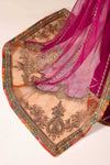 3 Piece Embroidered Raw Silk Suit