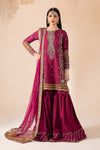 3 Piece Embroidered Raw Silk Suit
