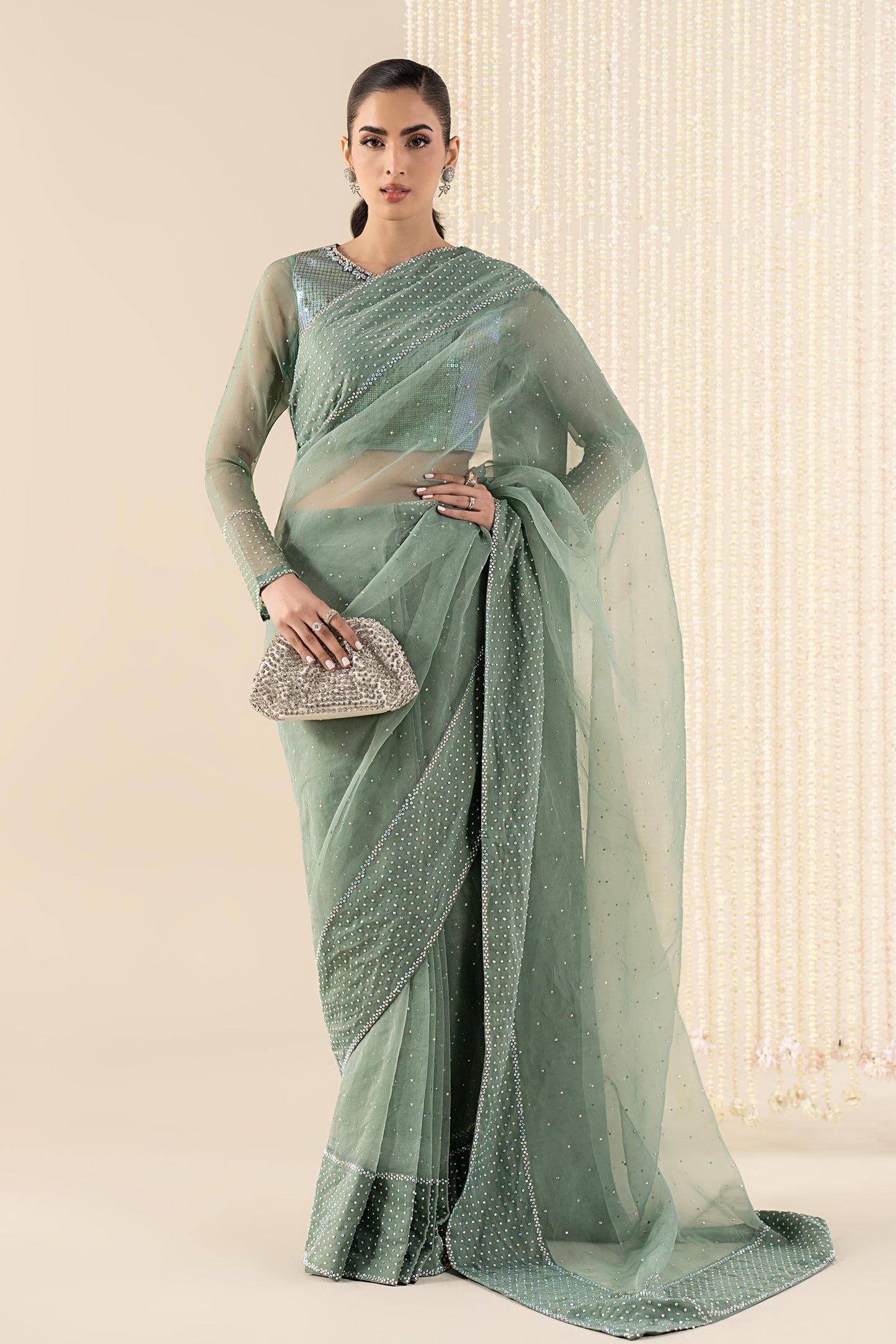 Embellished Organza Saree