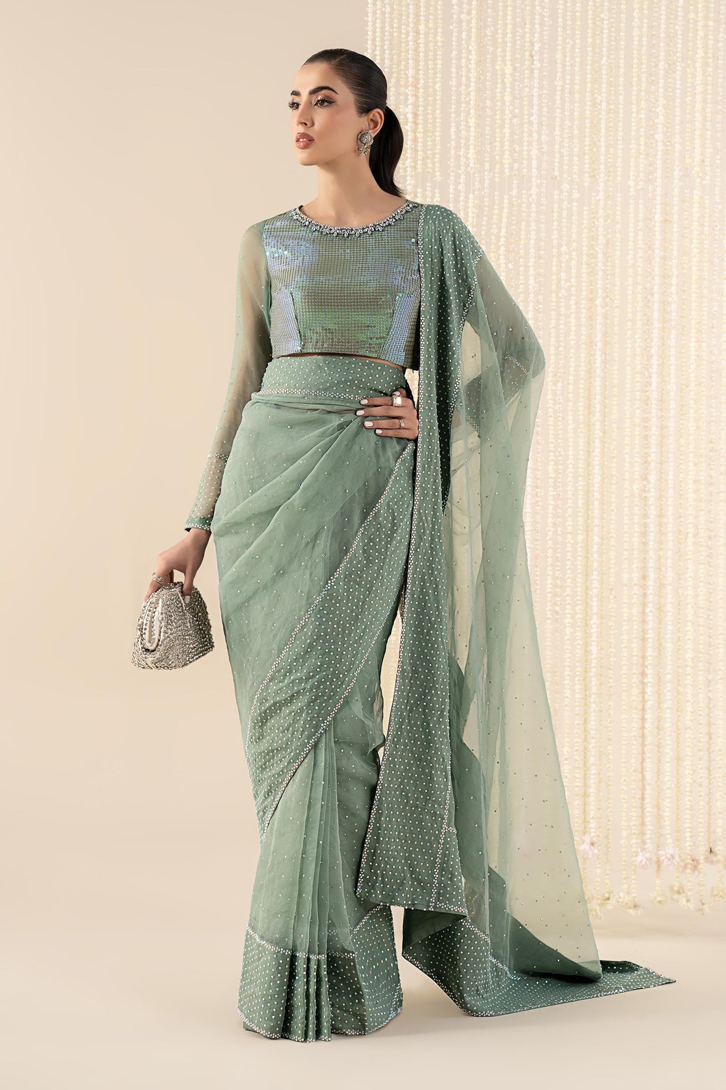 Embellished Organza Saree