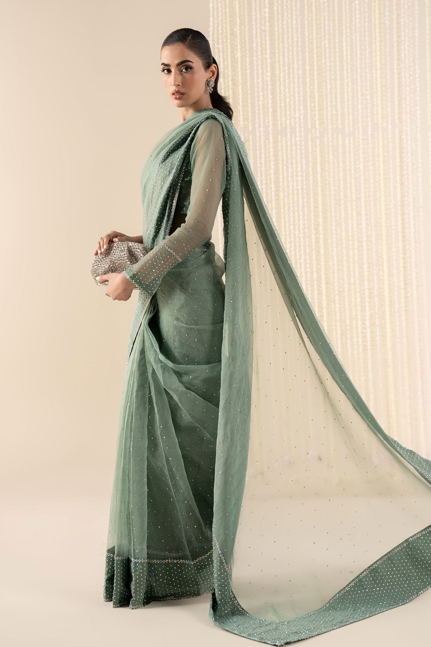 Embellished Organza Saree