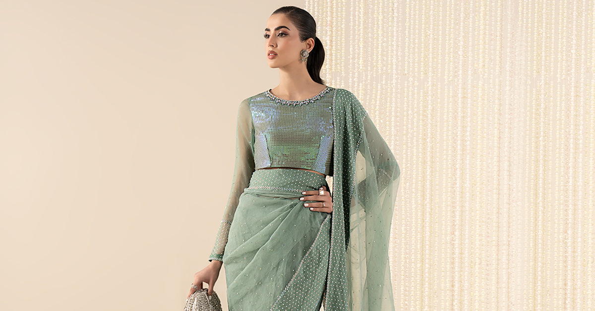 Embellished Organza Saree