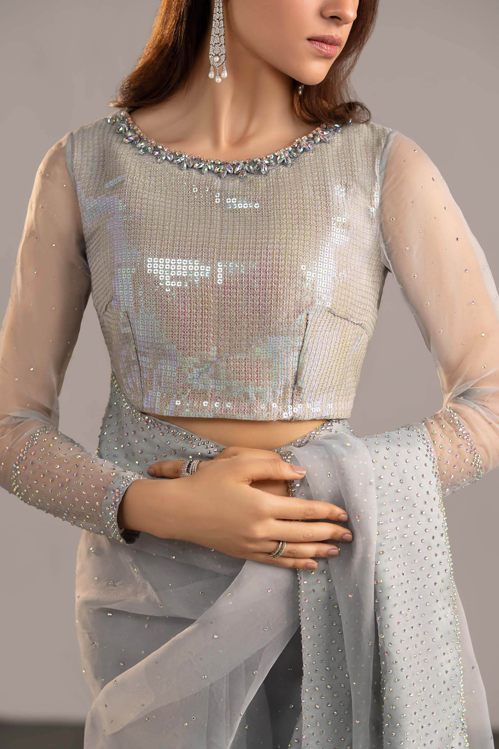 Embellished Organza Saree