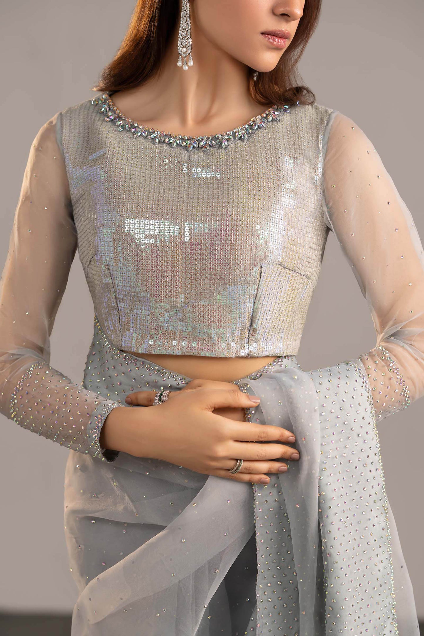 Embellished Organza Saree