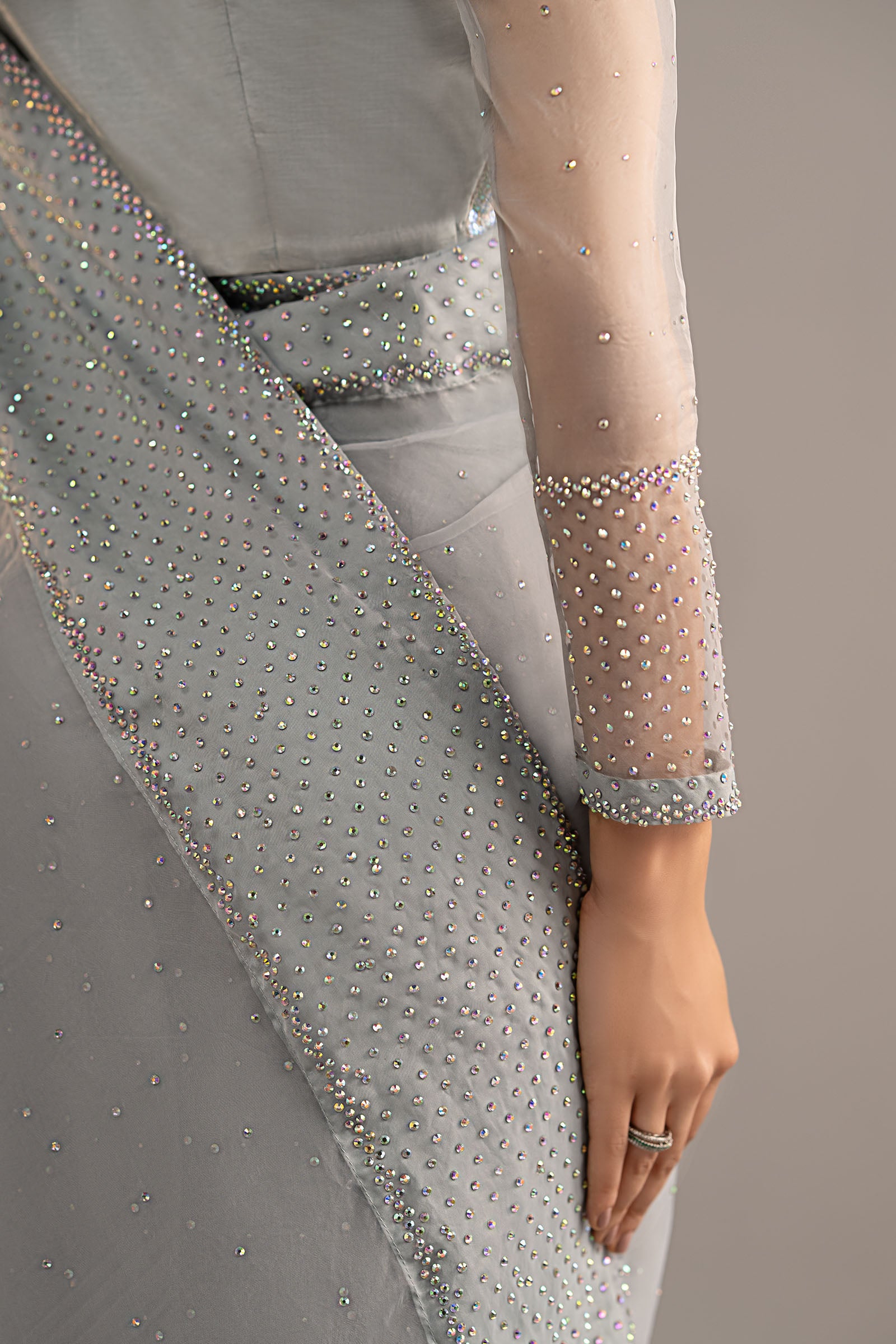 Embellished Organza Saree