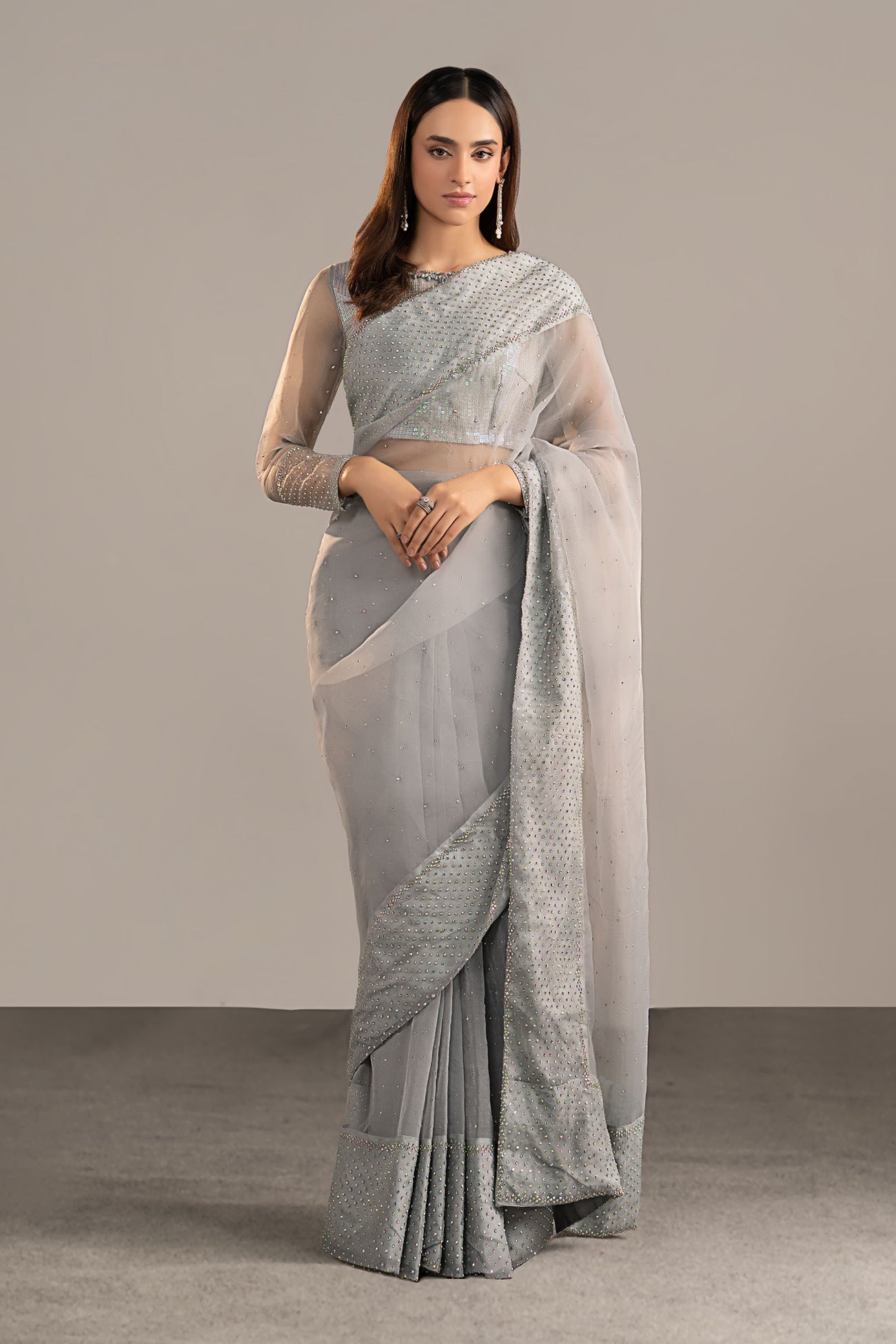 Embellished Organza Saree