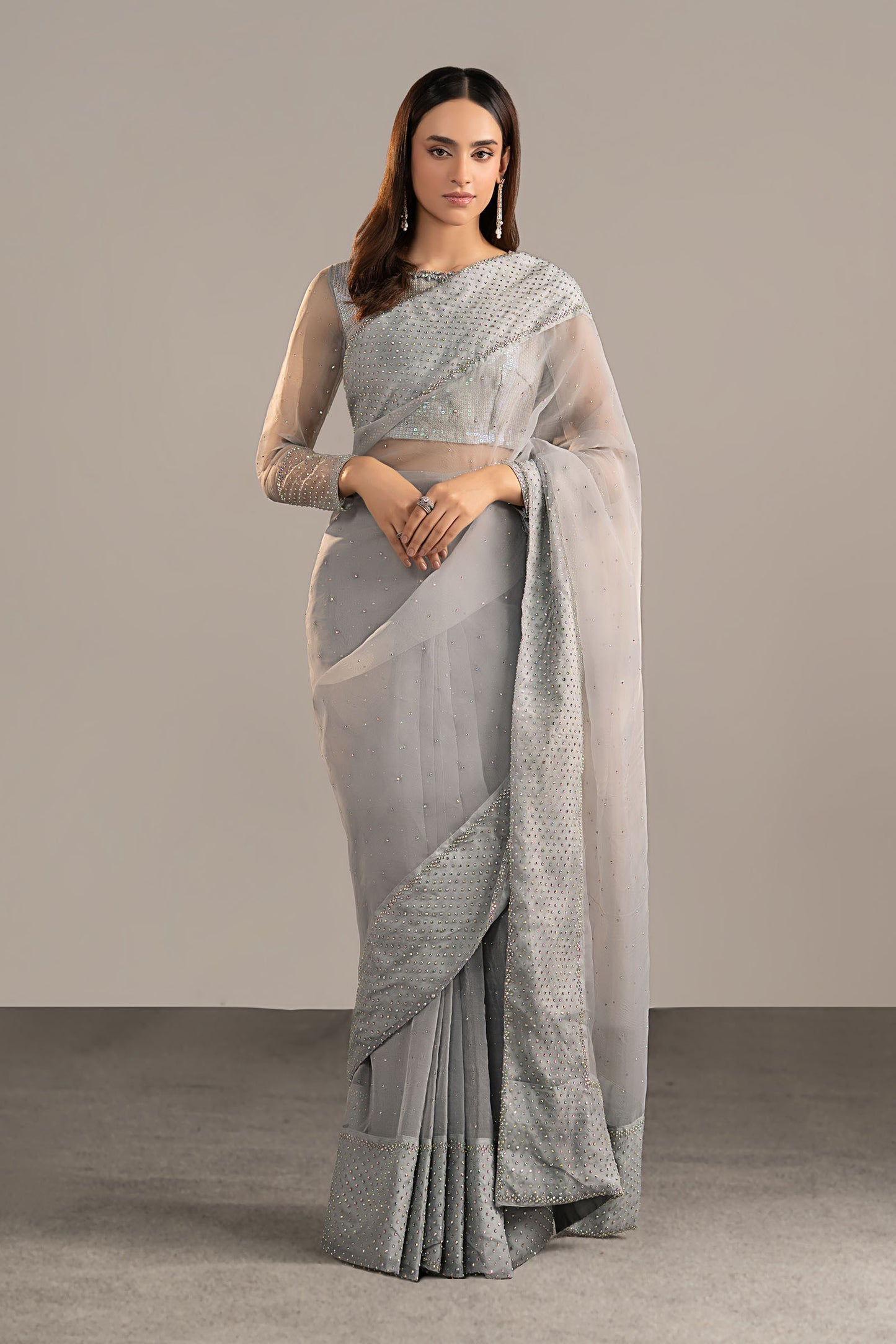 Embellished Organza Saree