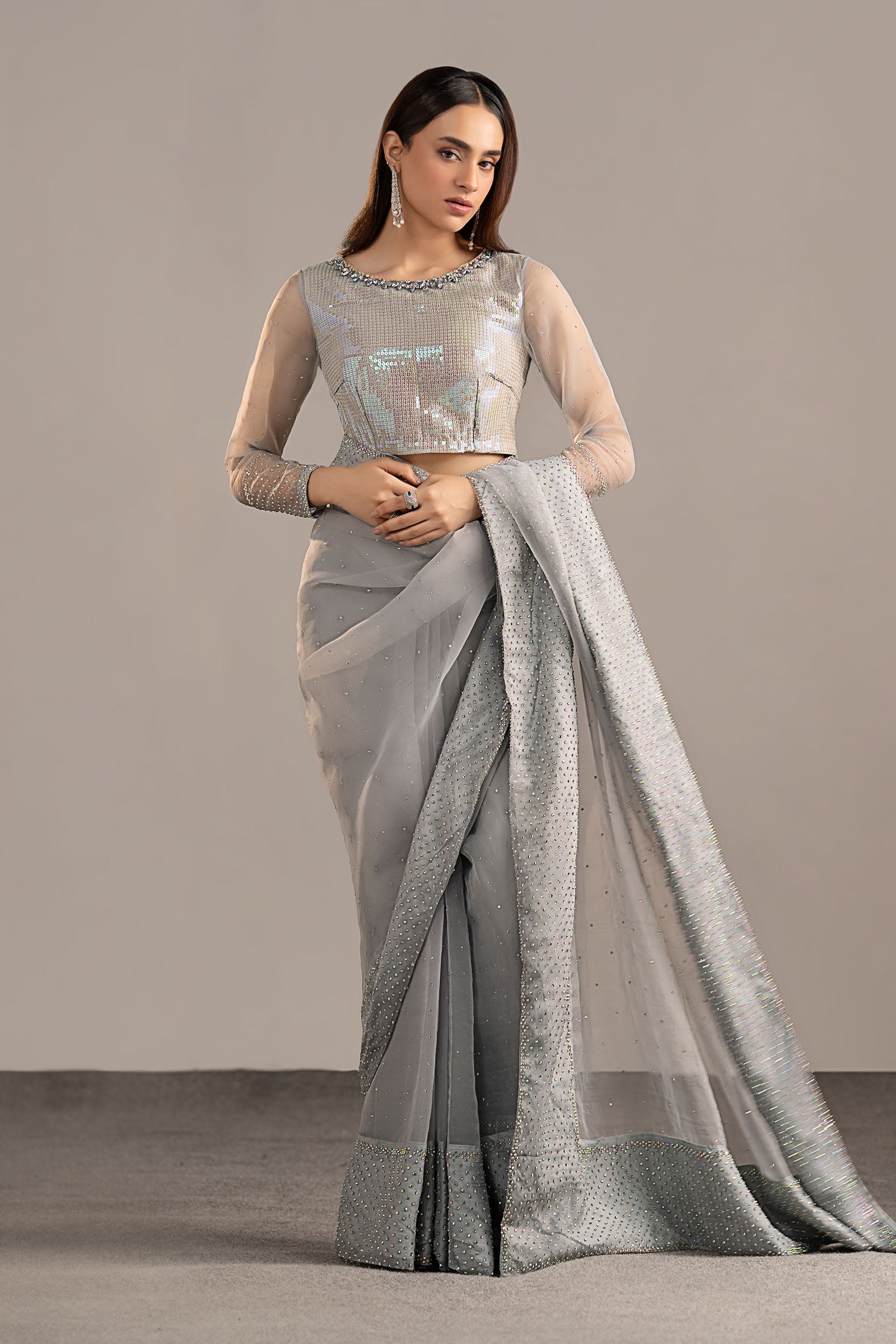 Embellished Organza Saree