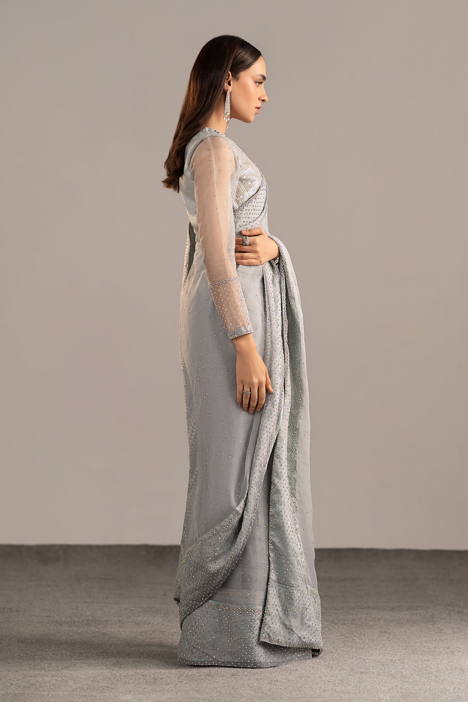 Embellished Organza Saree