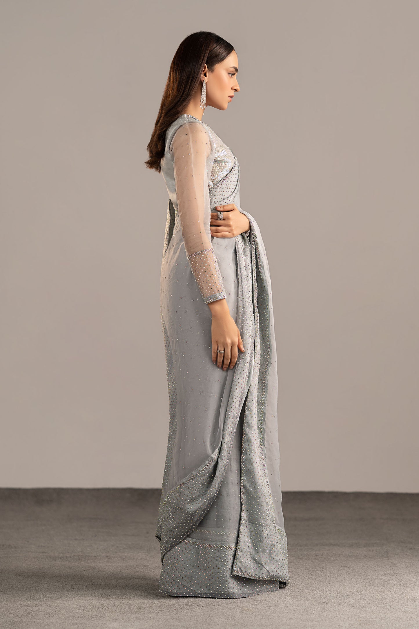 Embellished Organza Saree