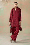 3 Piece Embroidered Silk Net Suit