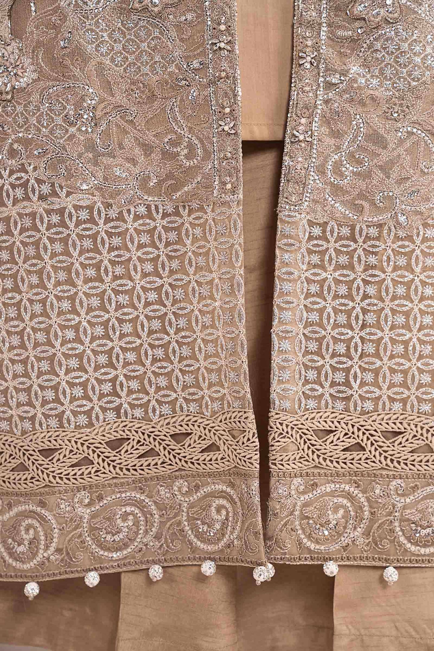 3 Piece Embroidered Net Suit