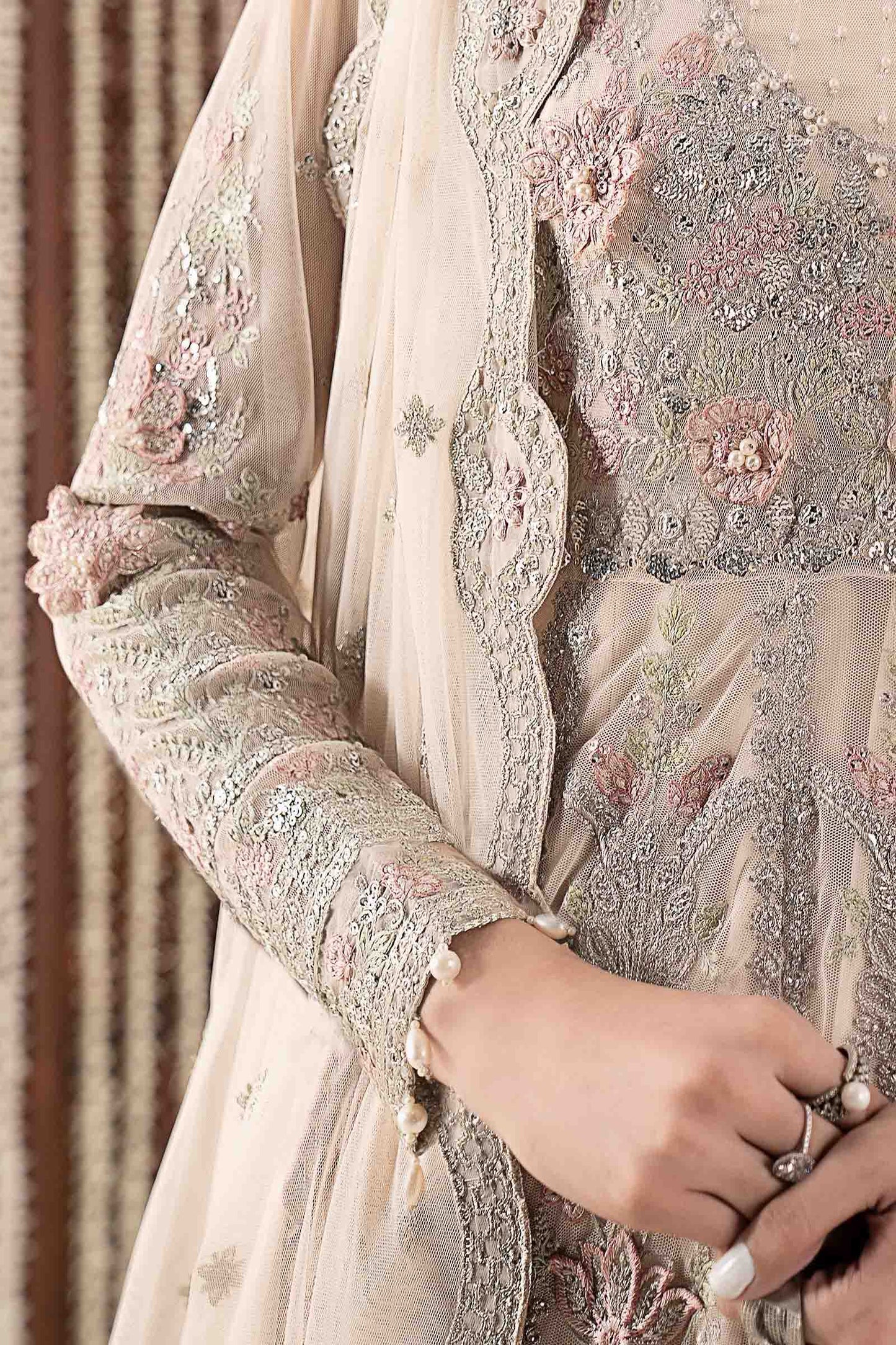 3 Piece Embroidered Net Suit