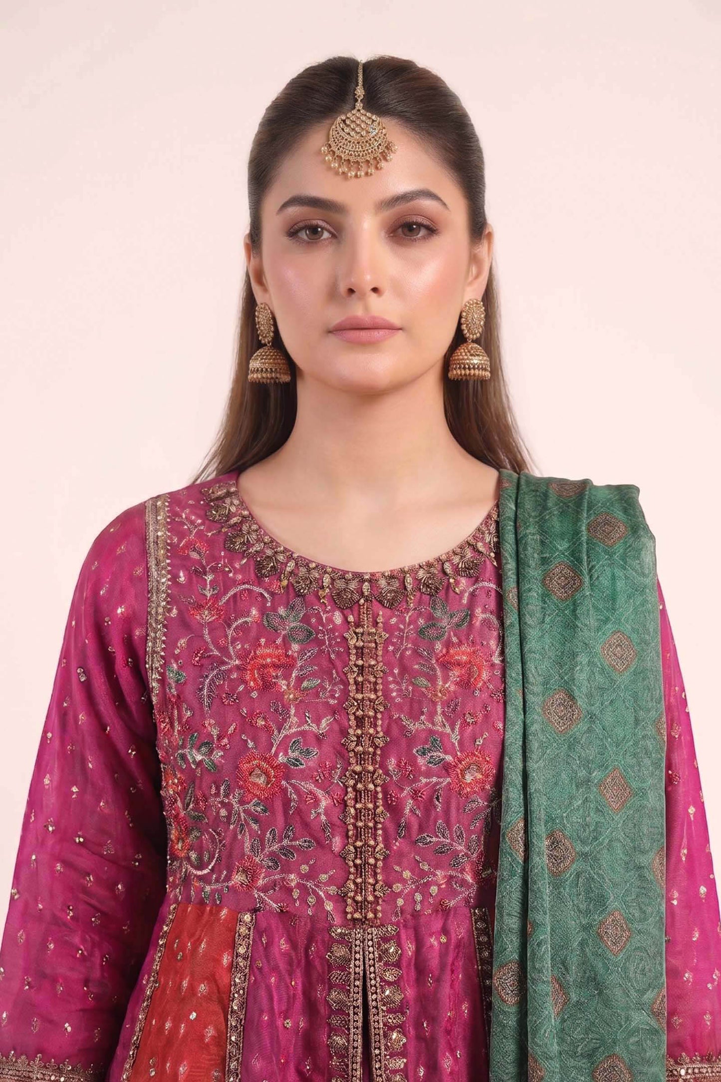 3 Piece Embroidered Silk Lurex Jacquard Suit