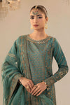 3 Piece Embroidered Raw Silk Suit