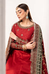 3 Piece Embroidered Raw Silk Suit