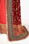 3 Piece Embroidered Raw Silk Suit