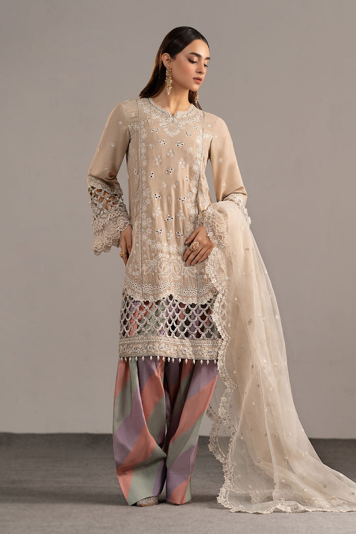 3 Piece Embroidered Velvet Suit All Products SFW2533-ESM-OFW