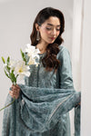 3 Piece Embroidered Raw Silk Suit