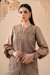 3 Piece Embroidered Raw Silk Suit