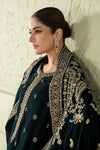 3 Piece Embroidered Velvet Suit