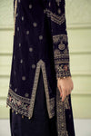 3 Piece Embroidered Velvet Suit