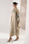 3 Piece Embroidered Raw Silk Suit