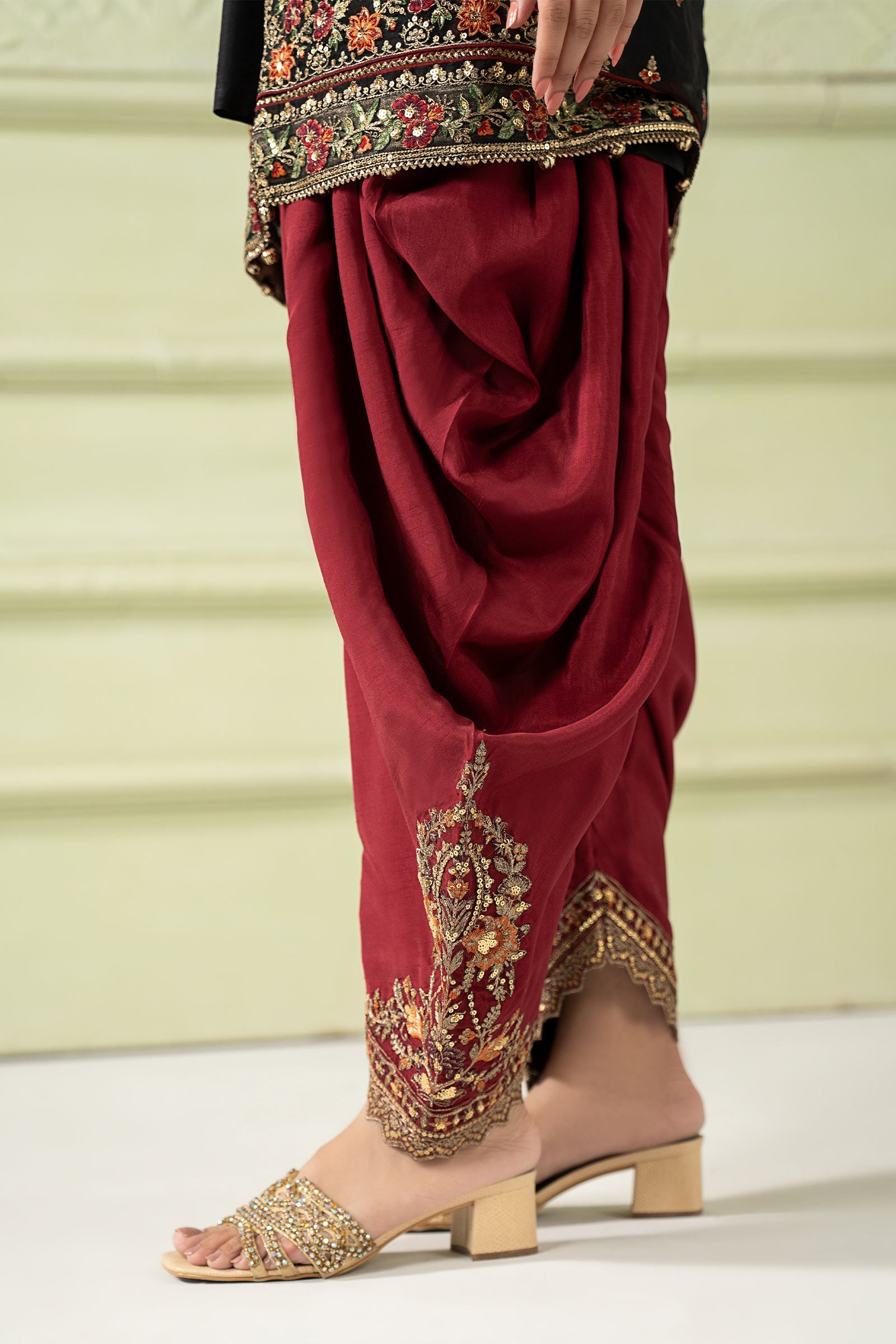 3 Piece Embroidered Organza Suit