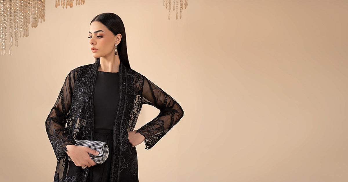 4 Piece Embroidered Organza Suit