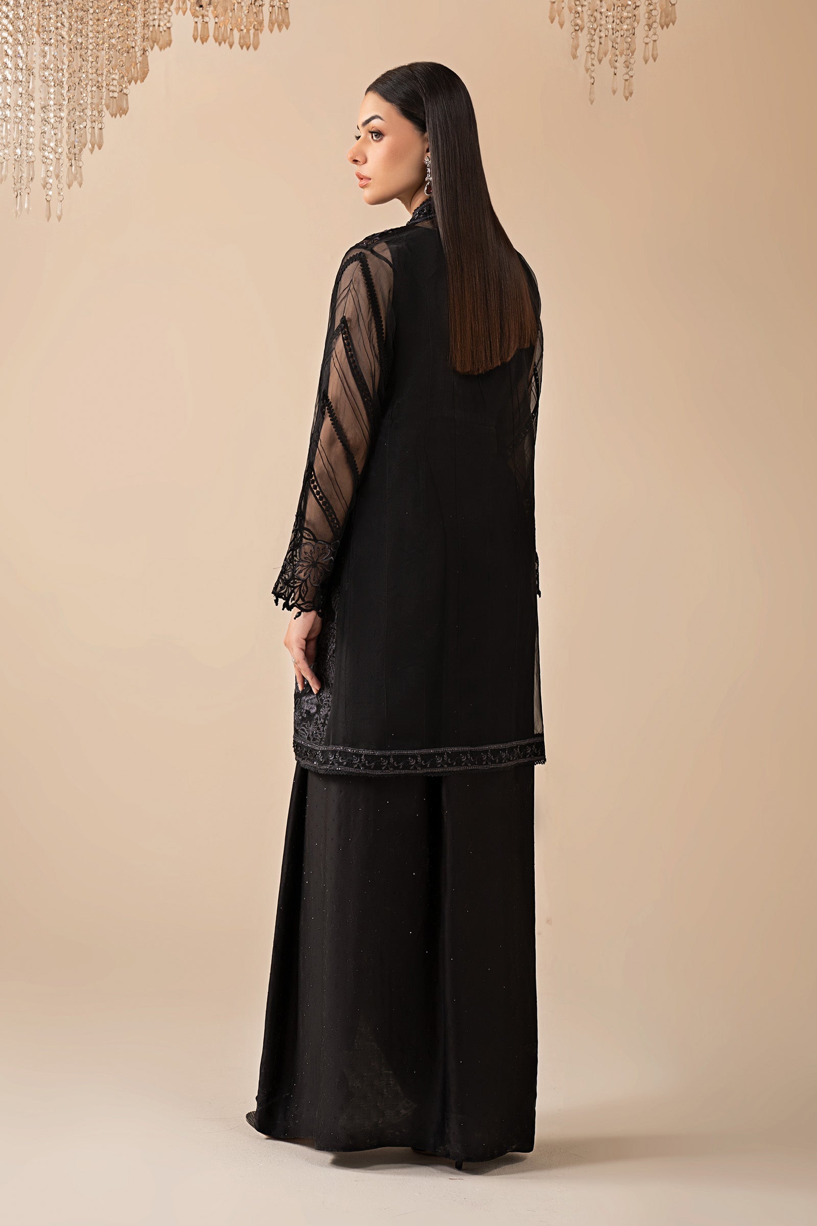 4 Piece Embroidered Organza Suit