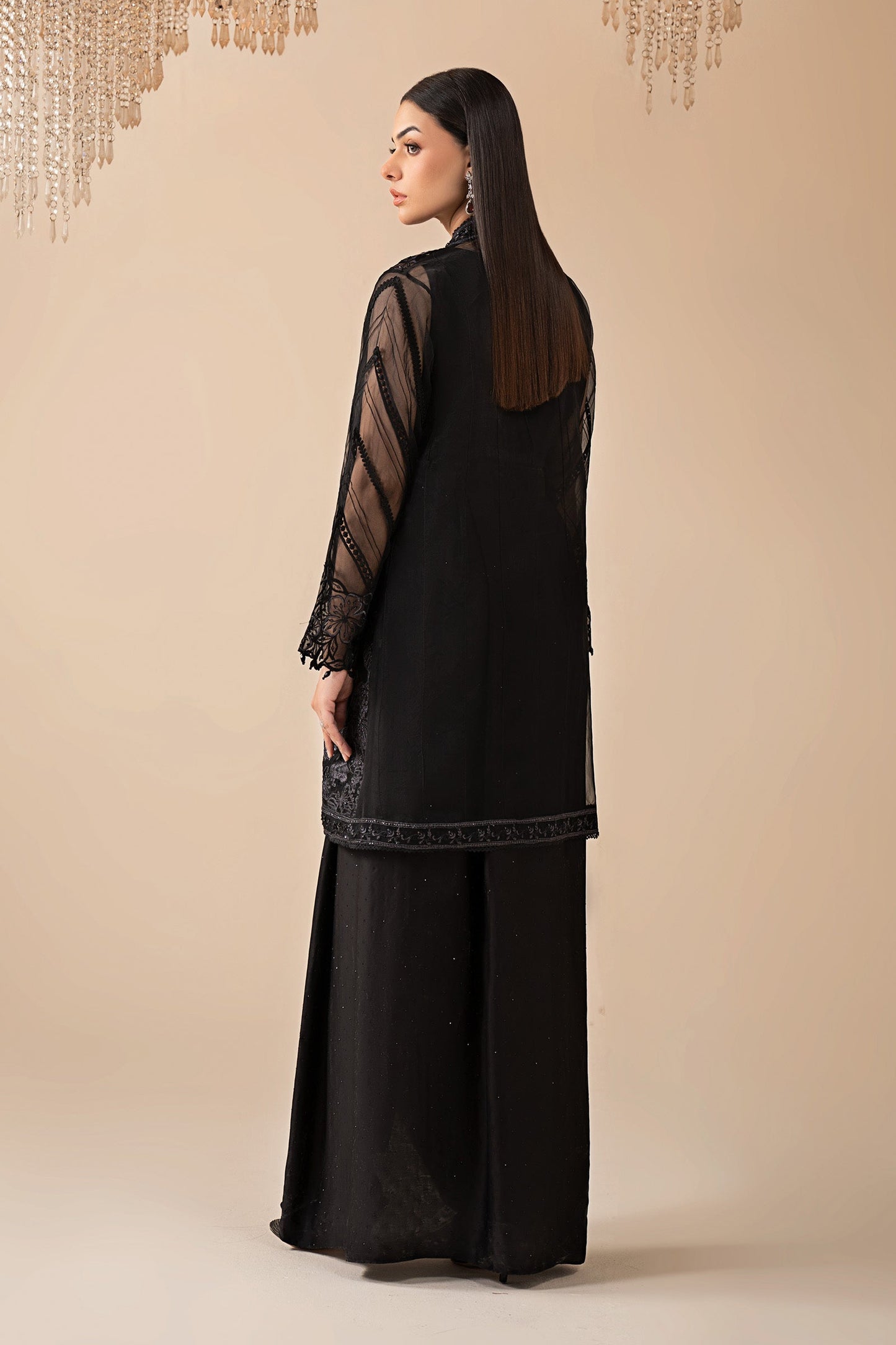 4 Piece Embroidered Organza Suit