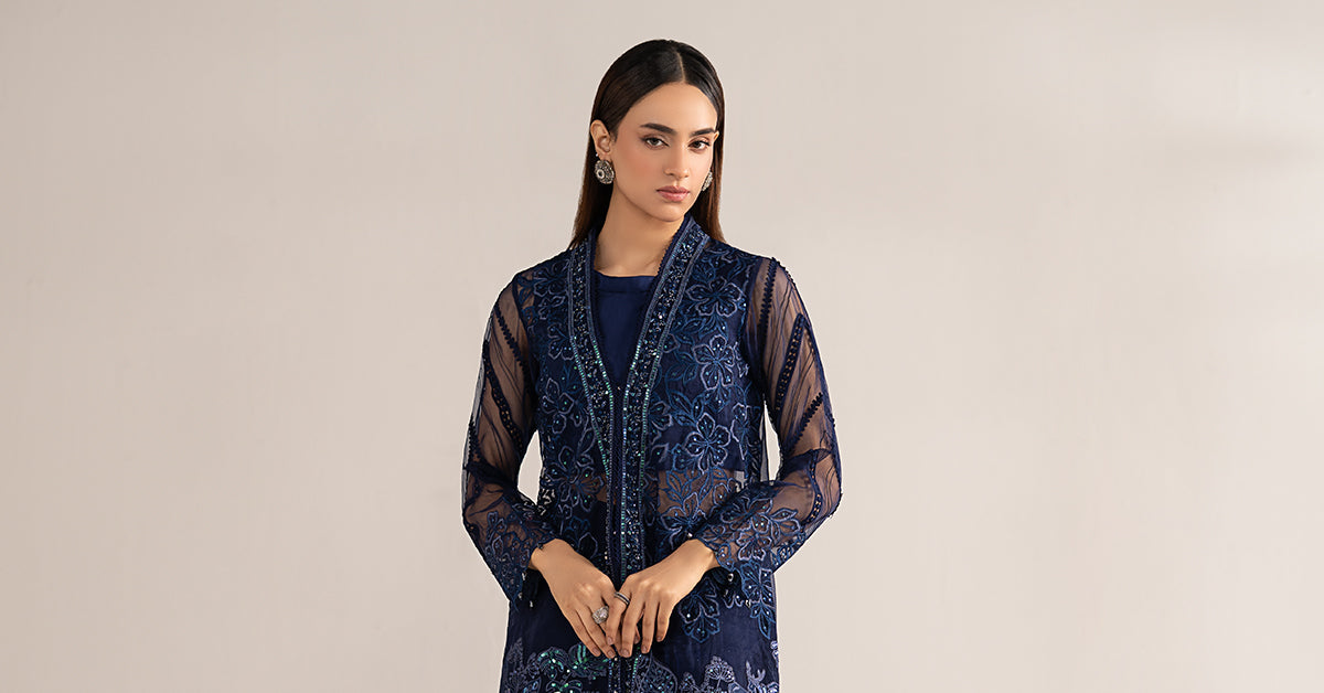 4 Piece Embroidered Organza Suit