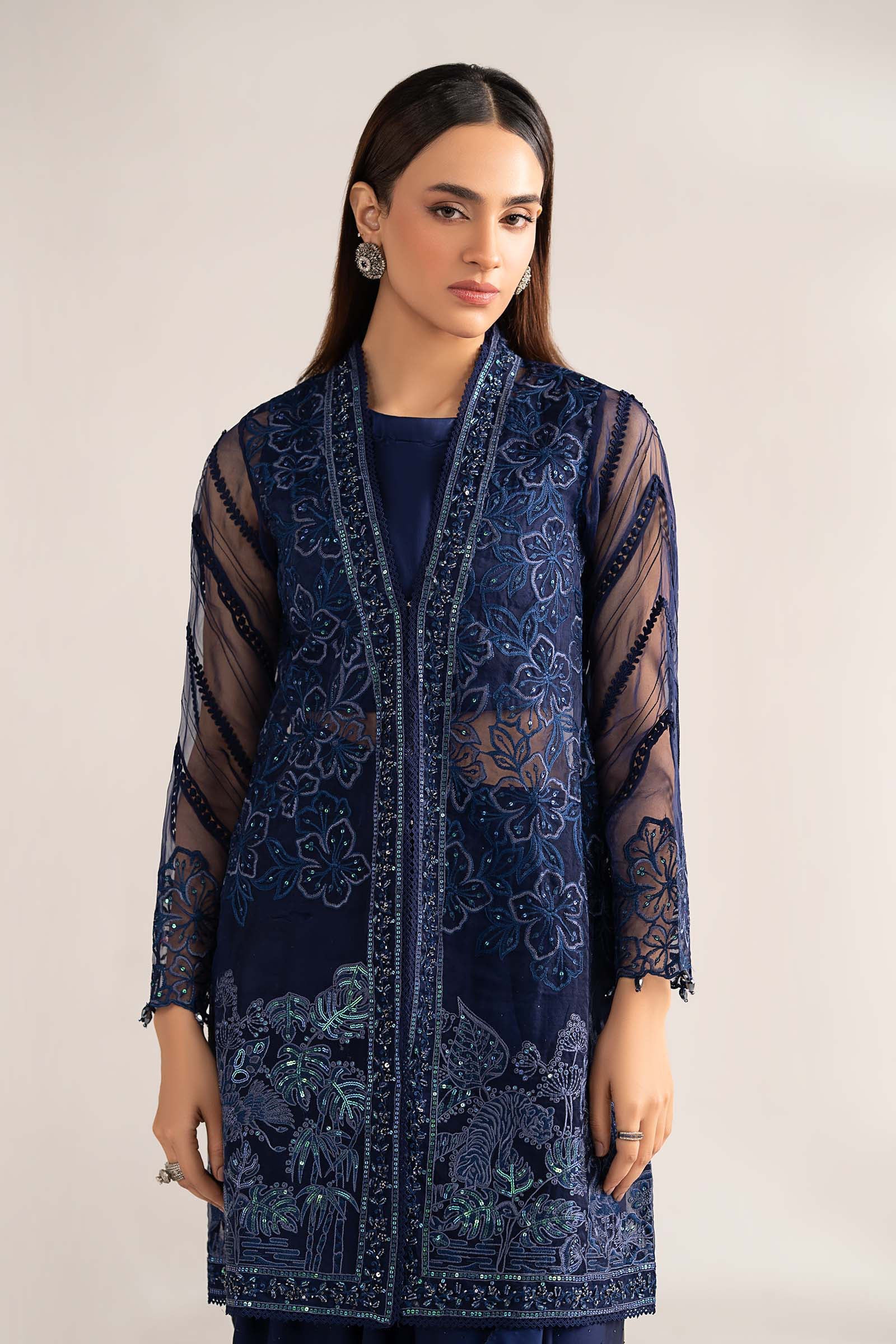 4 Piece Embroidered Organza Suit