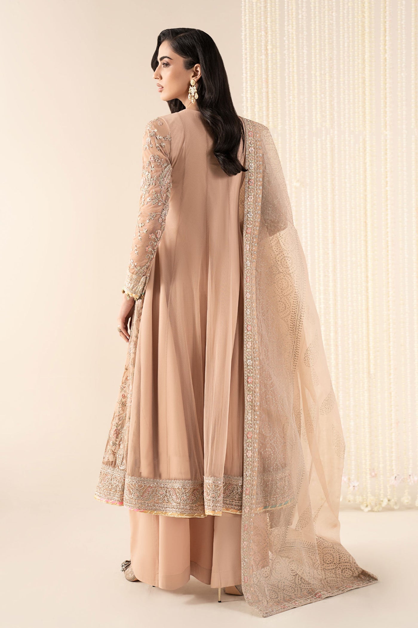 3 Piece Embroidered Net Suit