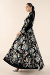 3 Piece Embroidered Velvet Suit