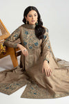 3 Piece Embroidered Raw Silk Suit