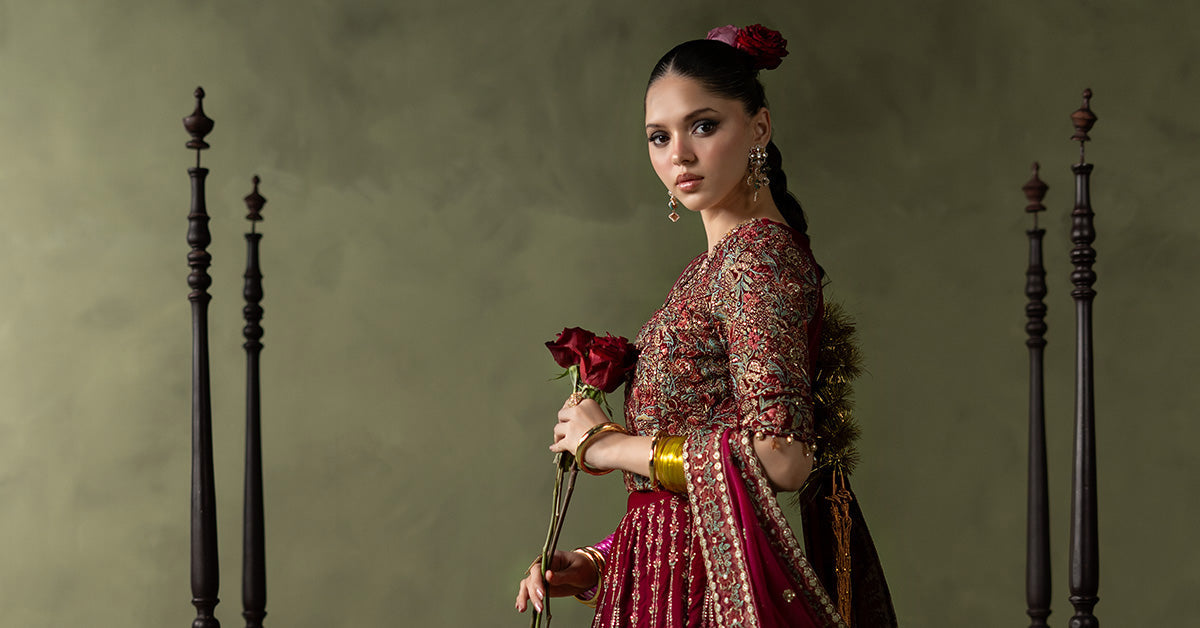 3 Piece Embroidered Velvet Suit