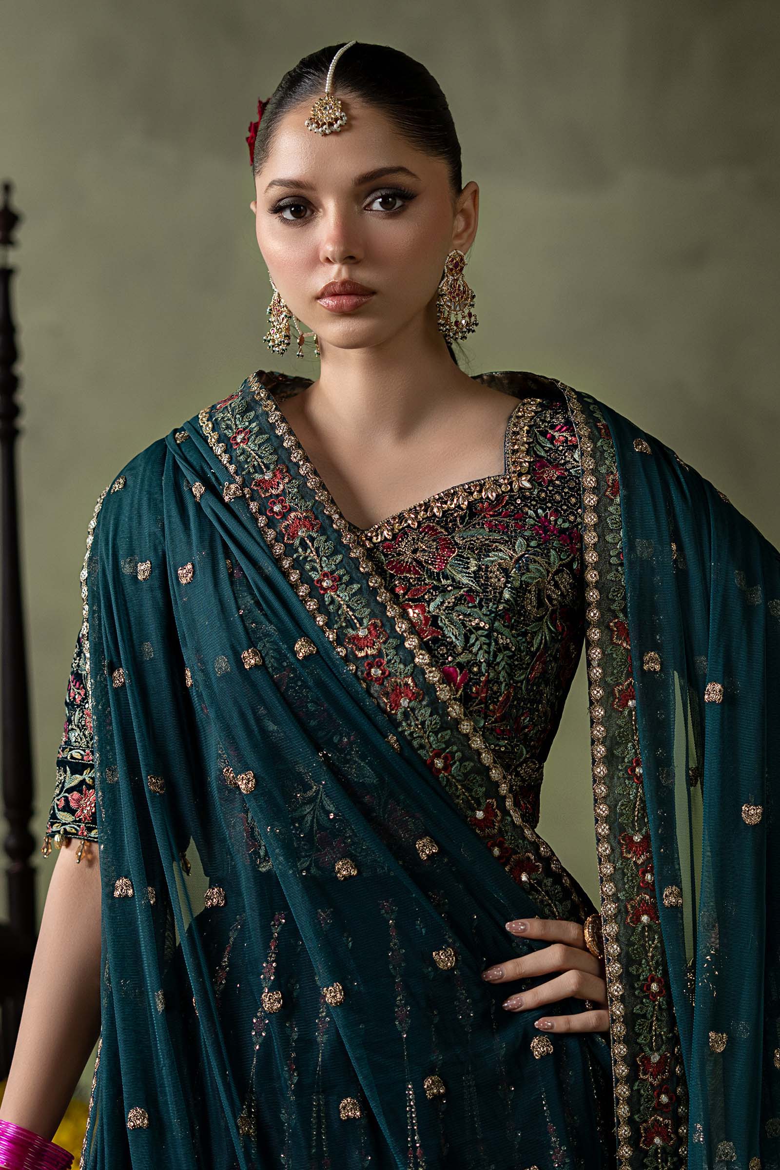 3 Piece Embroidered Velvet Suit