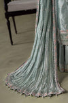 3 Piece Embroidered Zari Tissue Suit
