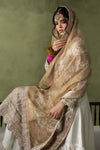 3 Piece Embroidered Raw Silk Suit
