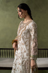 3 Piece Embroidered Raw Silk Suit