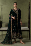 3 Piece Embroidered Velvet Suit