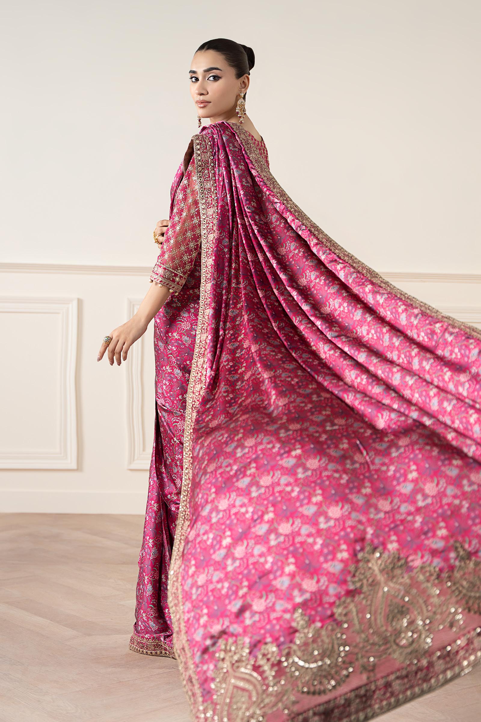 Embroidered Silk Saree