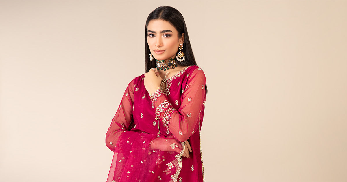 3 Piece Embroidered Suit