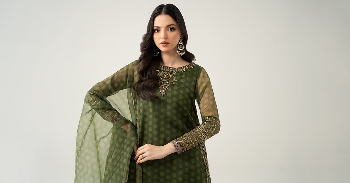 3 Piece Embroidered Suit
